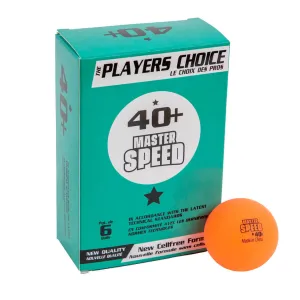 1 STAR MASTER SPEED PING PONG BALLS IN 6 BLISTER BOX ORANGE BALLS