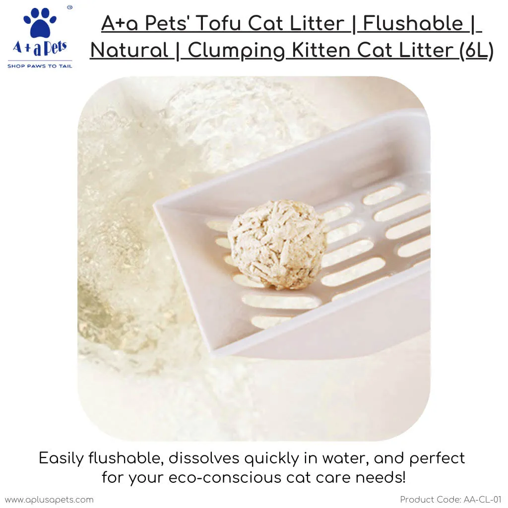 A a Pets' Tofu Pure Natural Dust Free Cat Litter - 6L