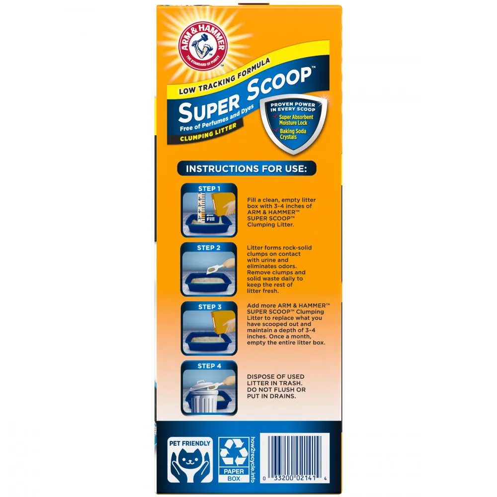 Arm & Hammer Super Scoop Unscented Clumping Litter