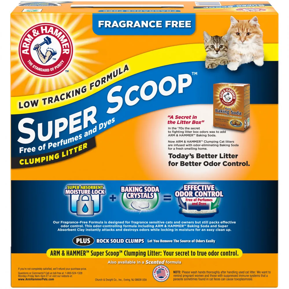 Arm & Hammer Super Scoop Unscented Clumping Litter