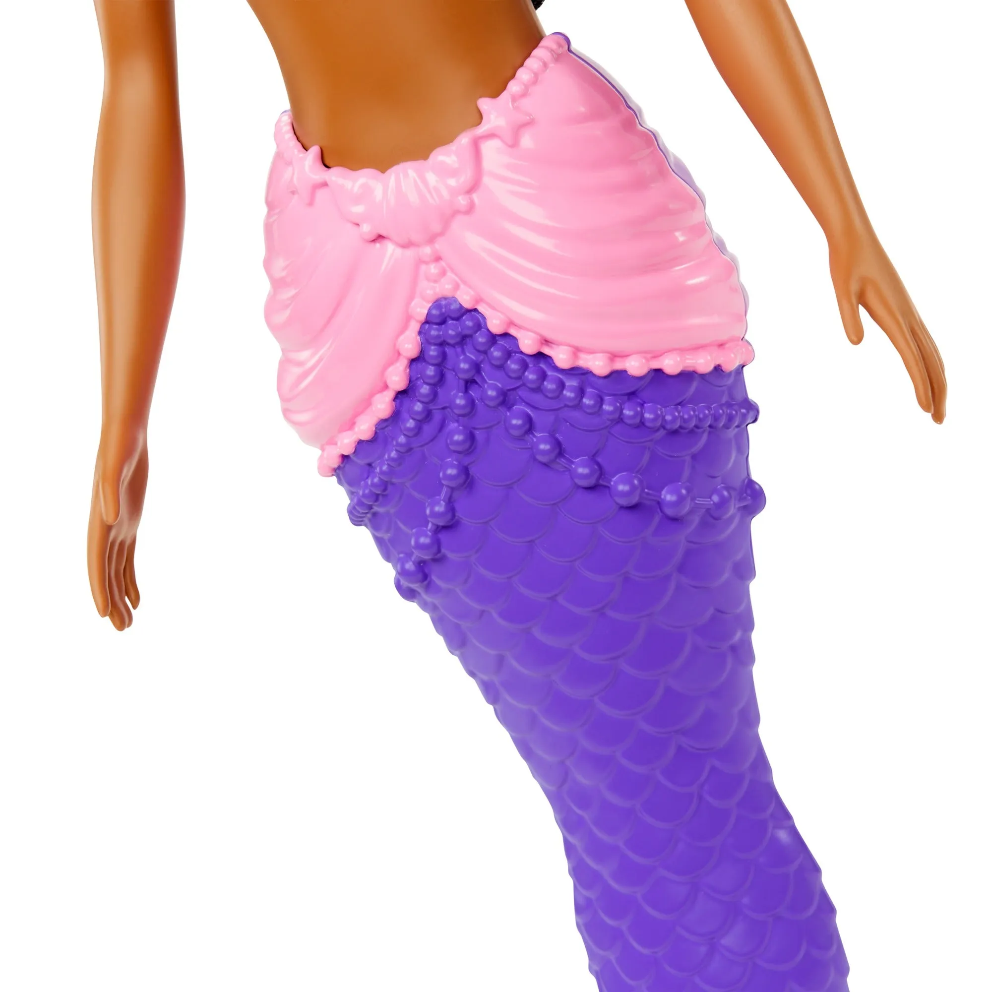 Barbie Dreamtopia Black Hair Mermaid Doll With Multi-Colored Purple Mermaid Tail for Kids Ages 3 