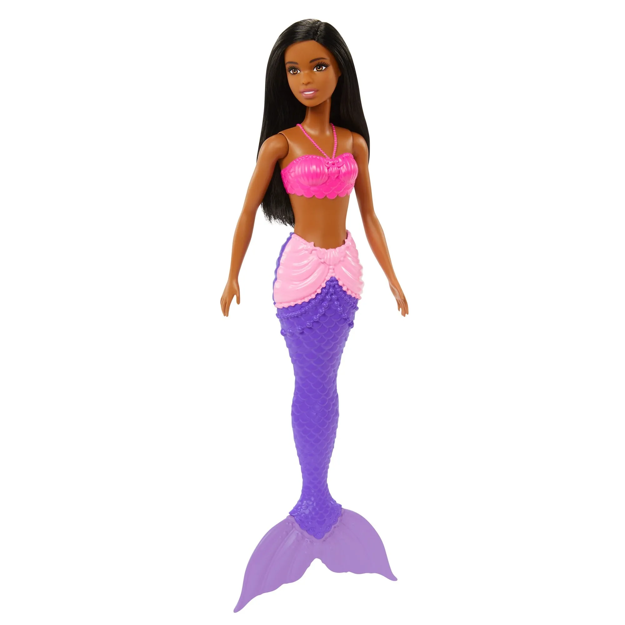 Barbie Dreamtopia Black Hair Mermaid Doll With Multi-Colored Purple Mermaid Tail for Kids Ages 3 
