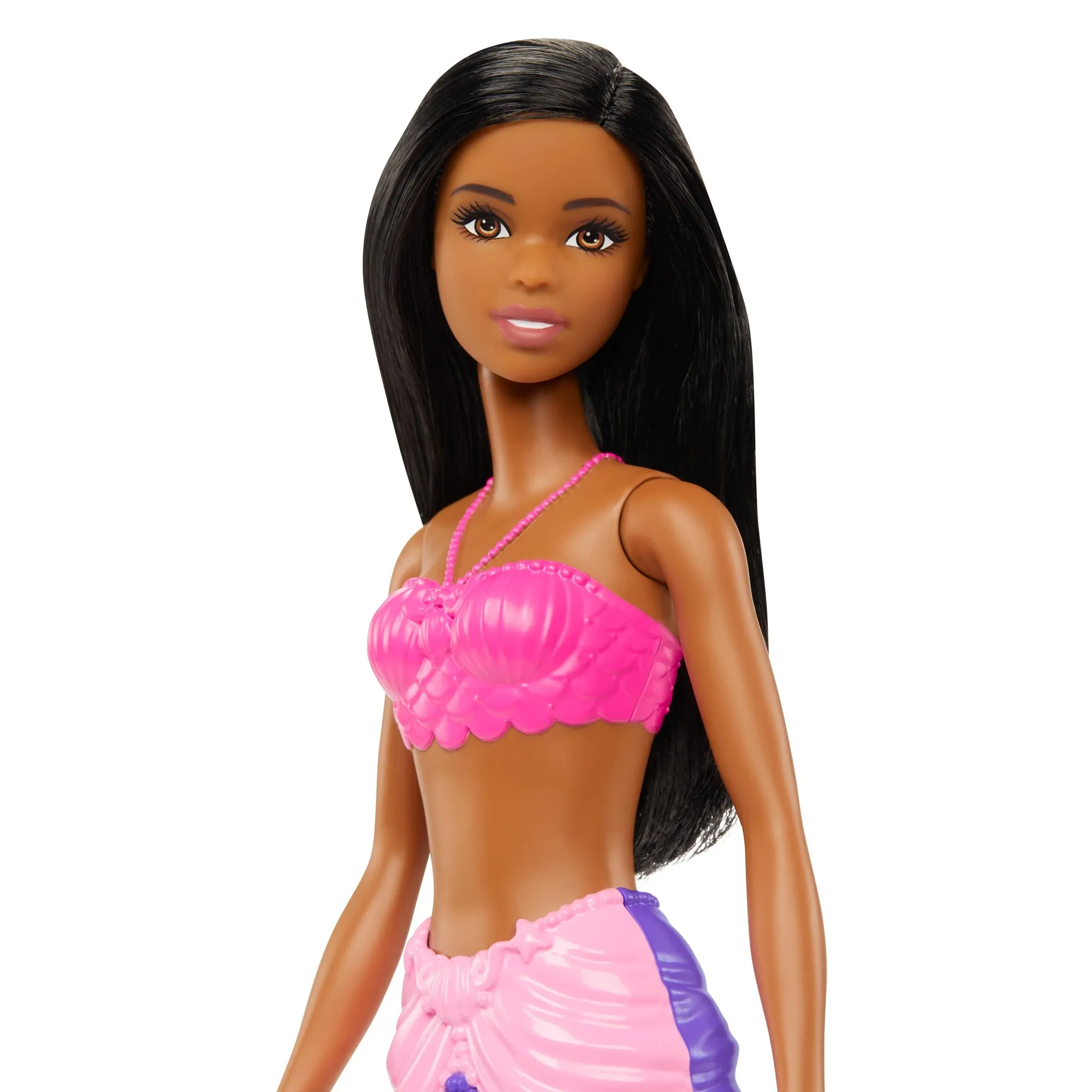 Barbie Dreamtopia Black Hair Mermaid Doll With Multi-Colored Purple Mermaid Tail for Kids Ages 3 