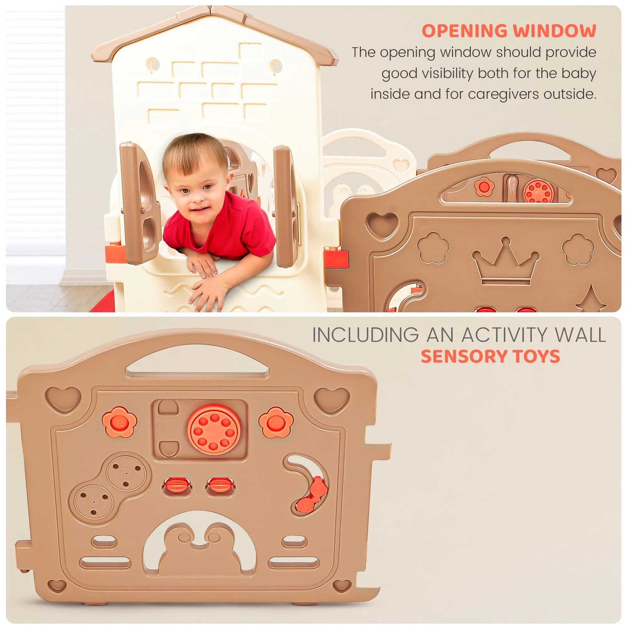 Baybee Kids Playards Playpen for Babies, Smart Portable Baby Activity with Safety Door Lock & Side Guard-  Upto 5 Years boys Girls (12 Panels)