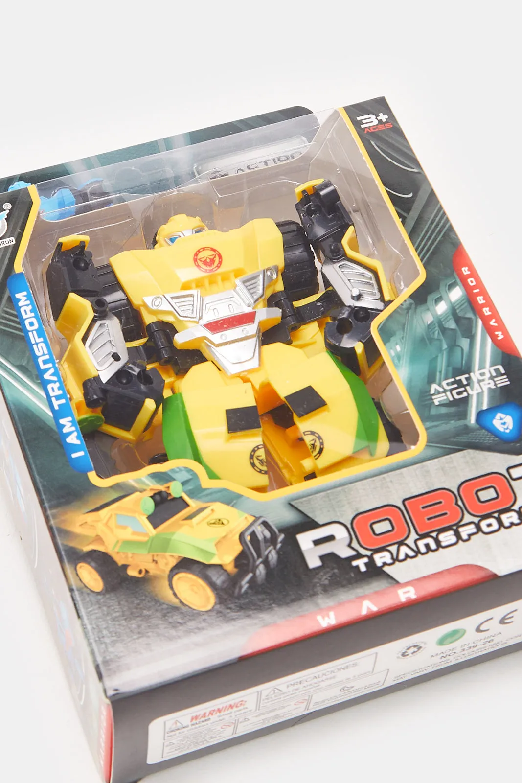 Blue And Yellow Robot Transformers Toy