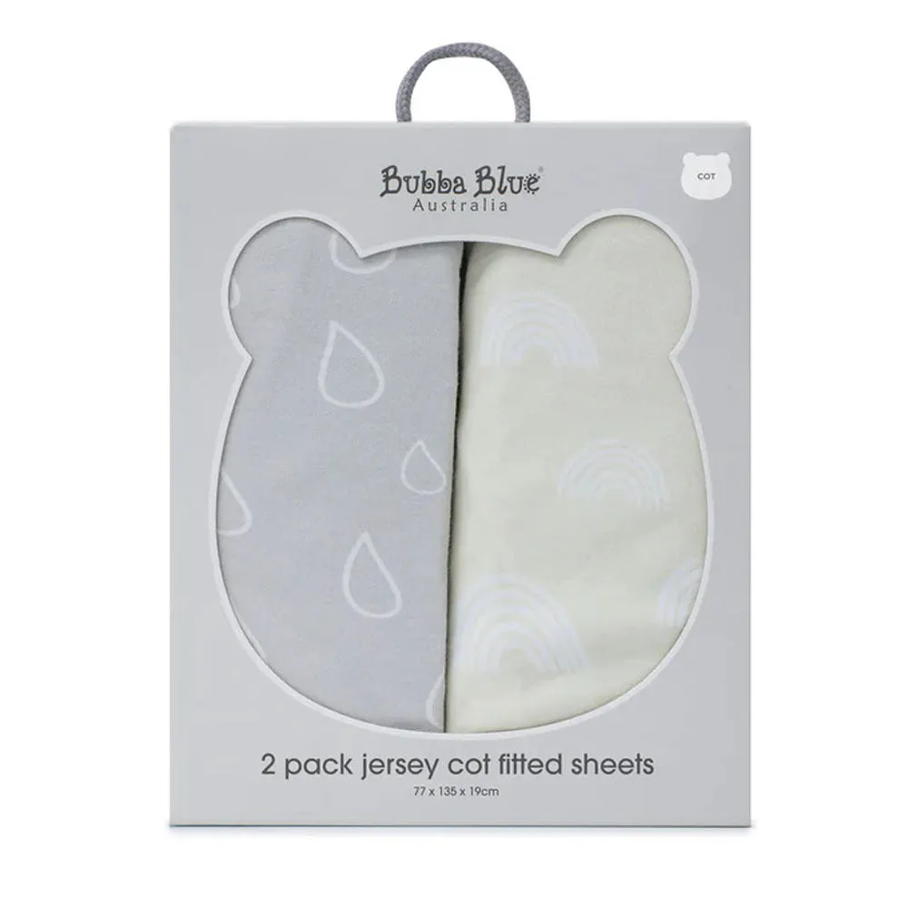Bubba Blue Nordic 2pk Jersey Cot Fitted Sheet
