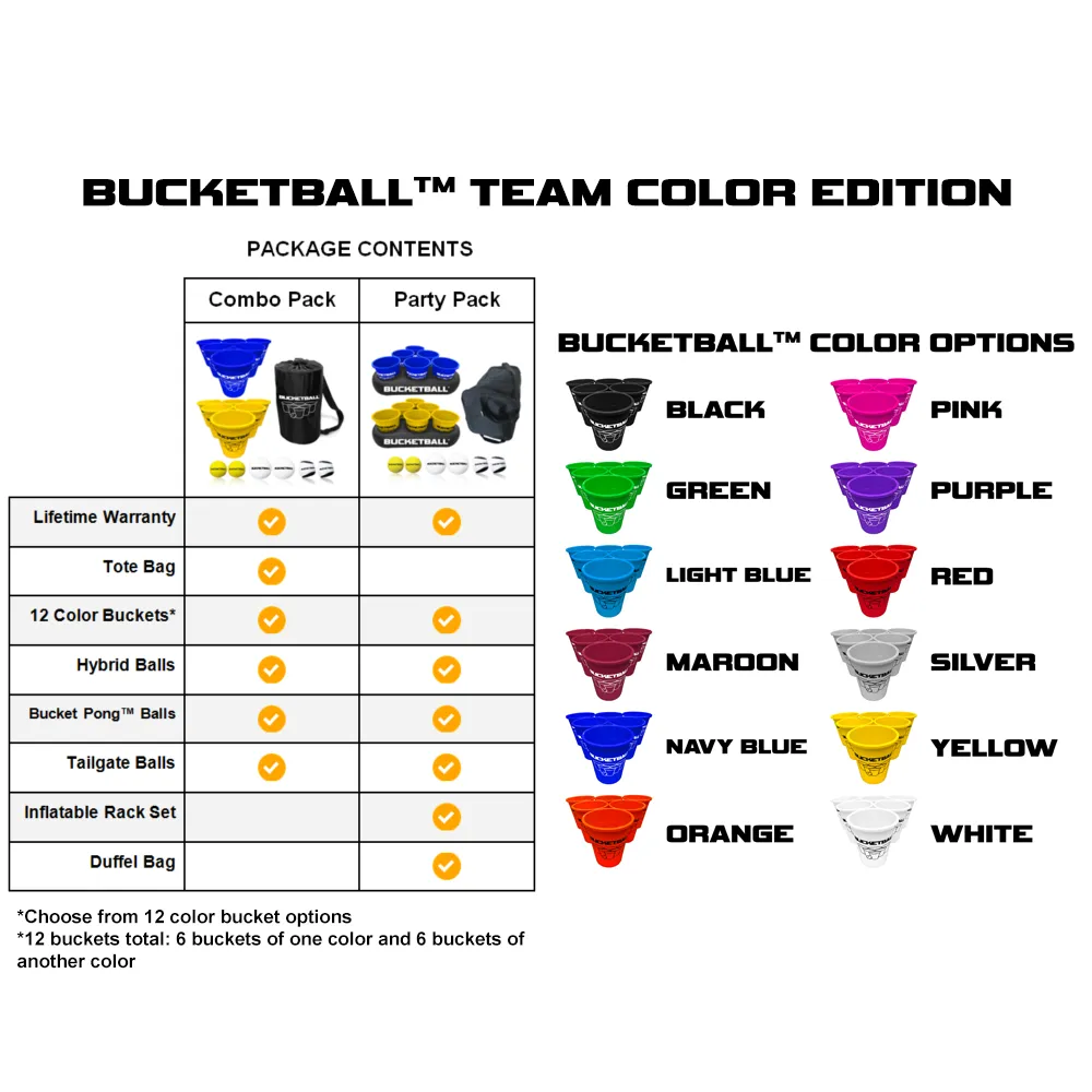 BucketBall - Team Color Edition - Combo Pack (Orange/Silver)