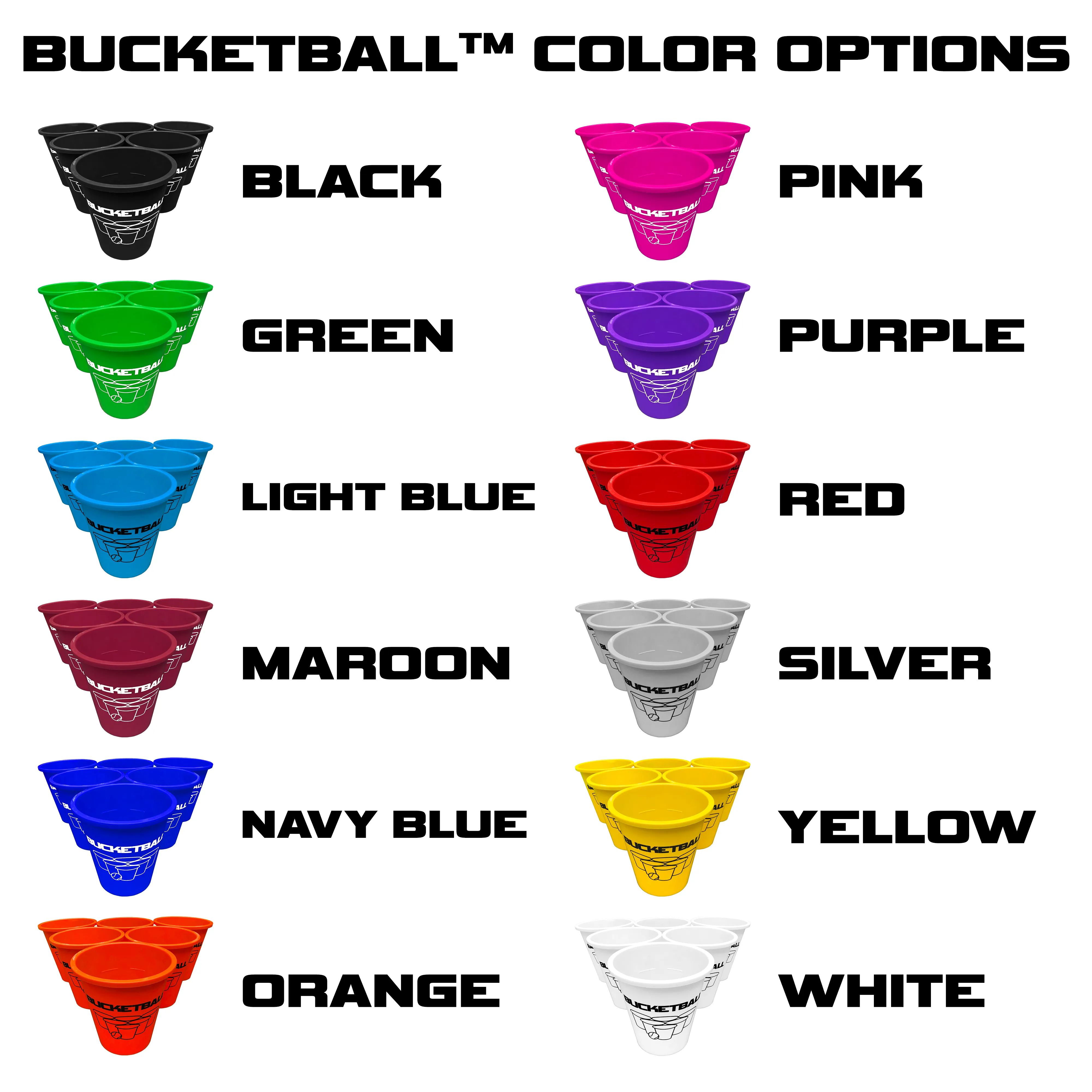 BucketBall - Team Color Edition - Party Pack (Navy Blue/White)