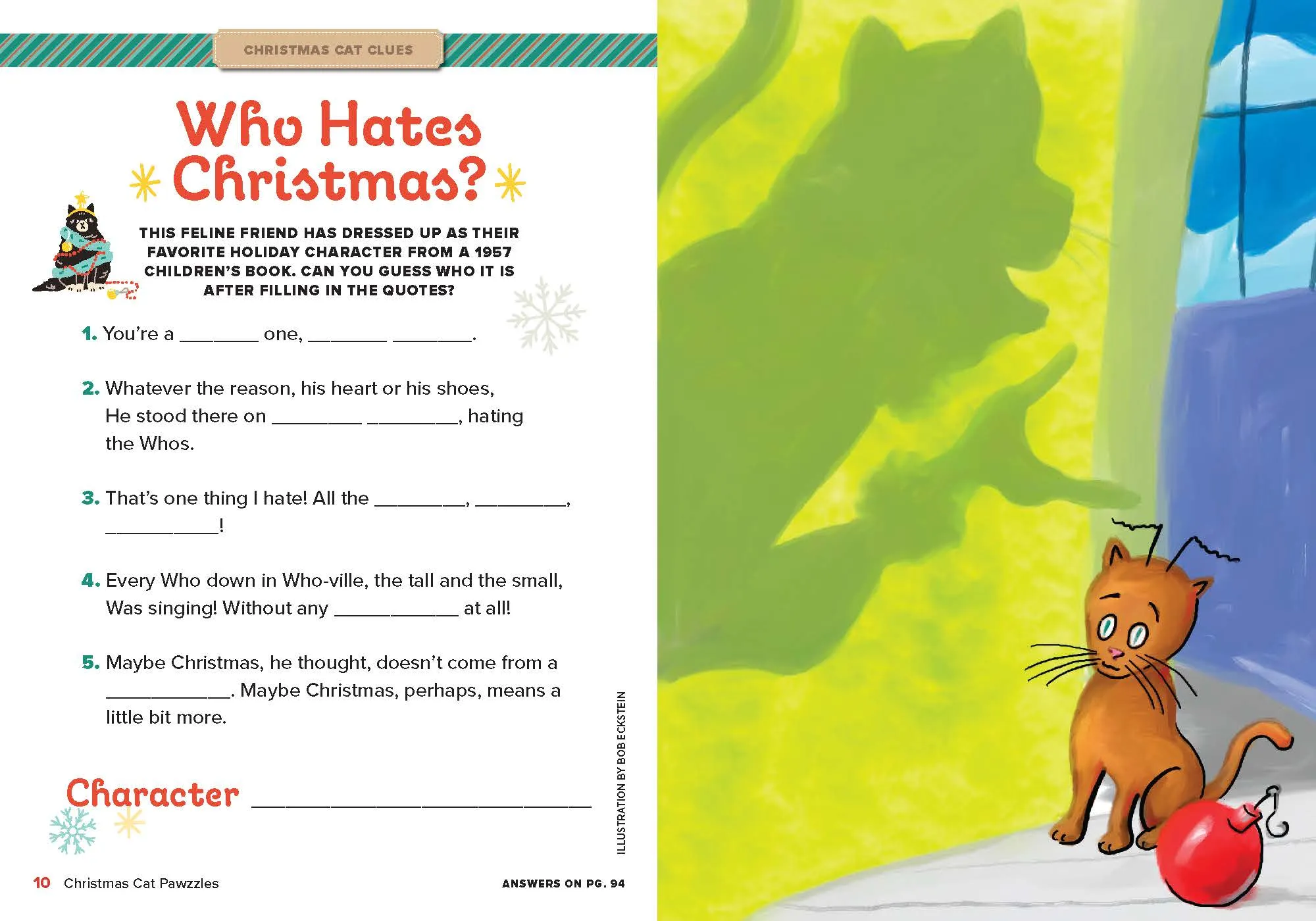 Christmas Cat Pawzzles - Brain Teasers, Crosswords, Scrambles, Yuletide Rhymes, Holiday Trivia, Feline Facts, Santa's Kittens, Classic Characters, Stocking Stuffer, Solutions, Unplug & De-Stress!