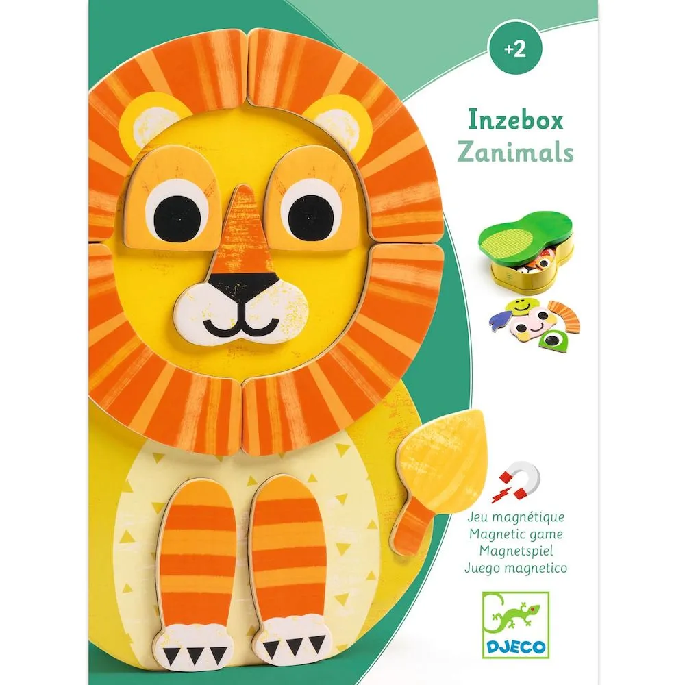 Djeco InZeBox Zanimals - Wooden Magnetics Game