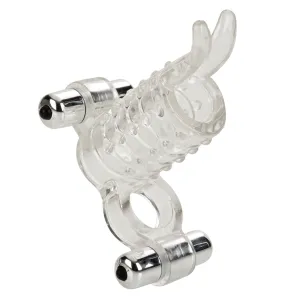 Endless Desires Couples Girth Enhancer Penis Ring with Removable Bullets Clear