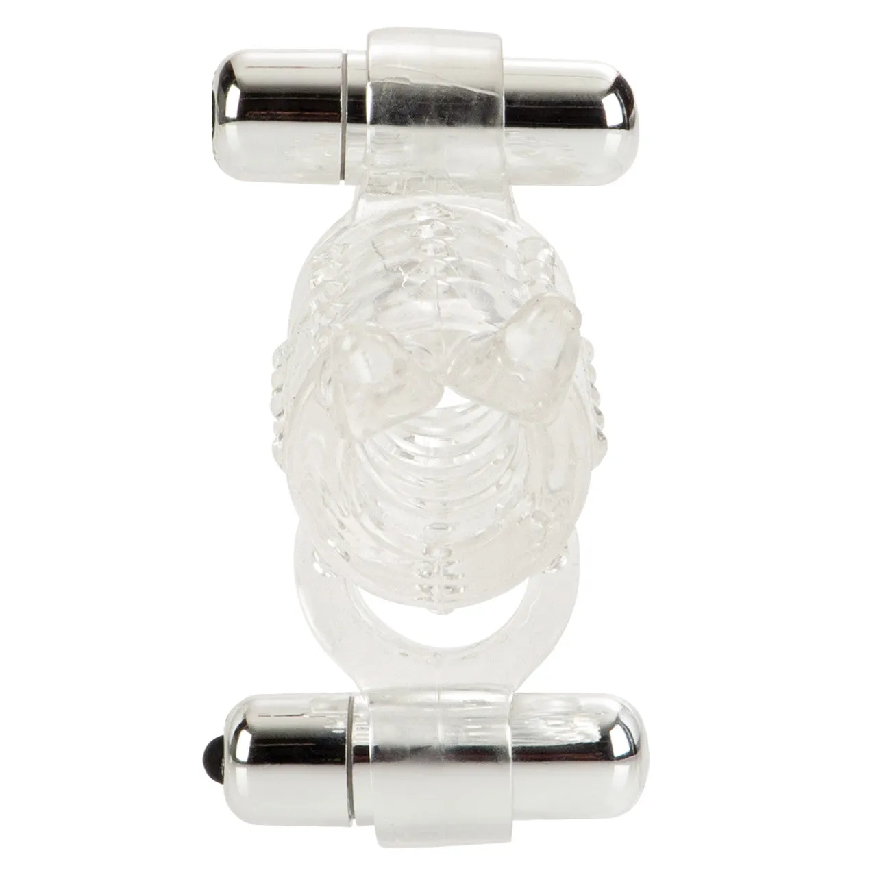 Endless Desires Couples Girth Enhancer Penis Ring with Removable Bullets Clear