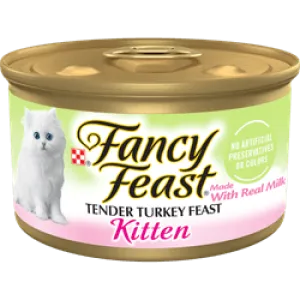 Fancy Feast Tender Turkey Feast Pate Canned Kitten Food