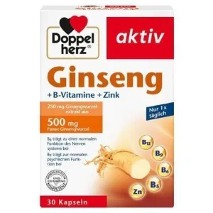 Ginseng DOPPELHERZ 250 B vitamins zinc capsules