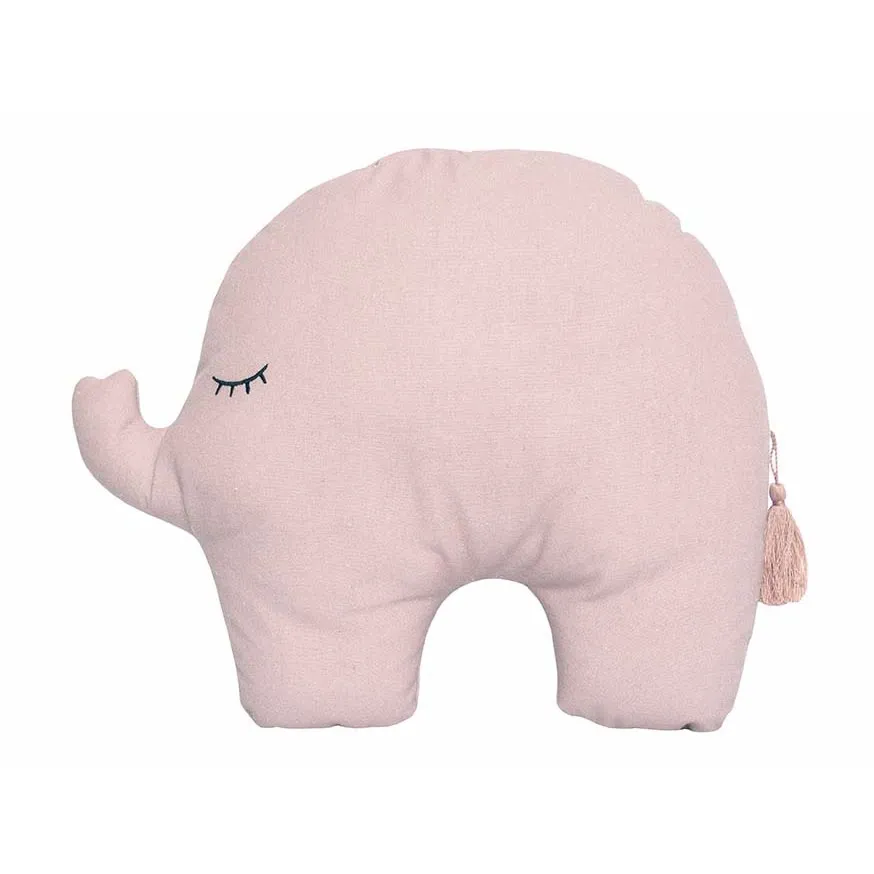 Jabadabado Baby Elephant Pillow Pink Cotton