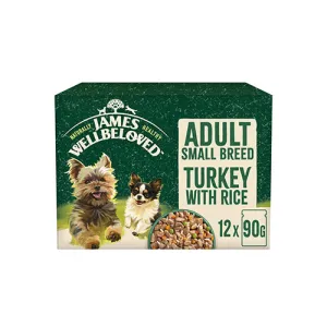 James Wellbeloved Adult Small Breed Turkey & Rice 12x90g