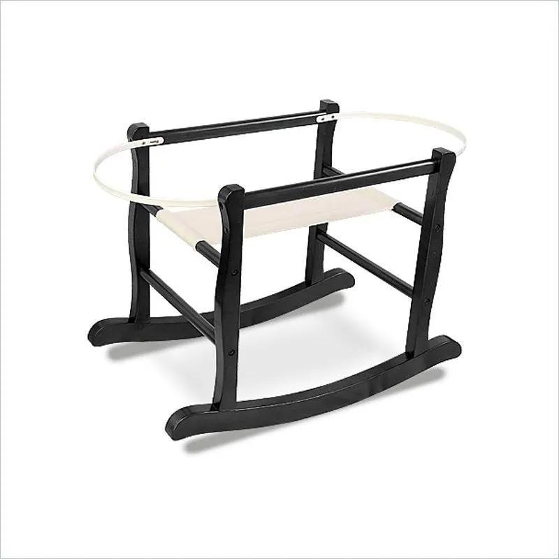 Jolly Jumper Deluxe Rocking Basket Stand in Antique Black Hardwood