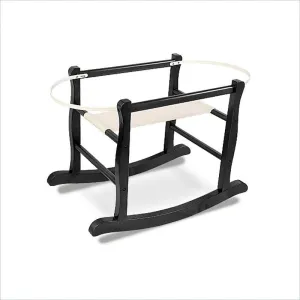 Jolly Jumper Deluxe Rocking Basket Stand in Antique Black Hardwood