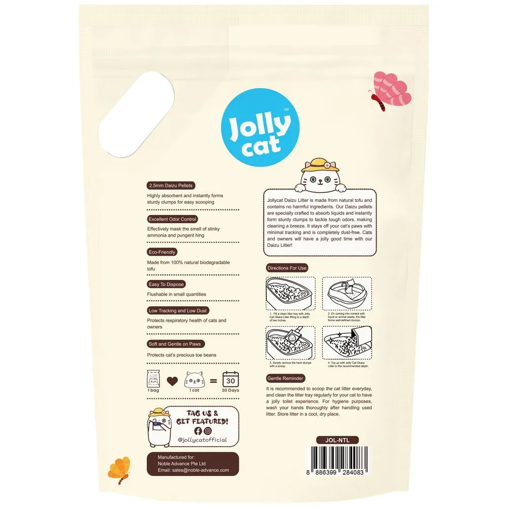 Jollycat Daizu Natural Clumping Tofu Cat Litter 7L