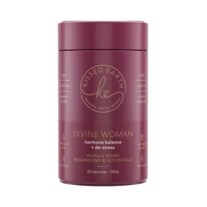 Kissed Earth Divine Woman - Hormone Balance   De-Stress Medicinal Mushrooms 150g