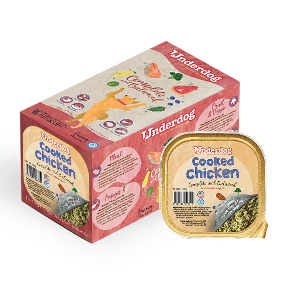 KOHE-VERSARY 8% OFF: Underdog Cooked Chicken Complete & Balanced Frozen Dog Food 1.2kg