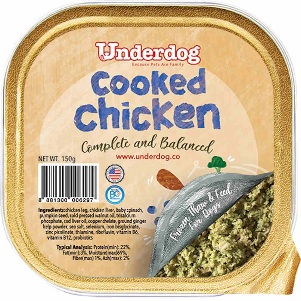 KOHE-VERSARY 8% OFF: Underdog Cooked Chicken Complete & Balanced Frozen Dog Food 1.2kg