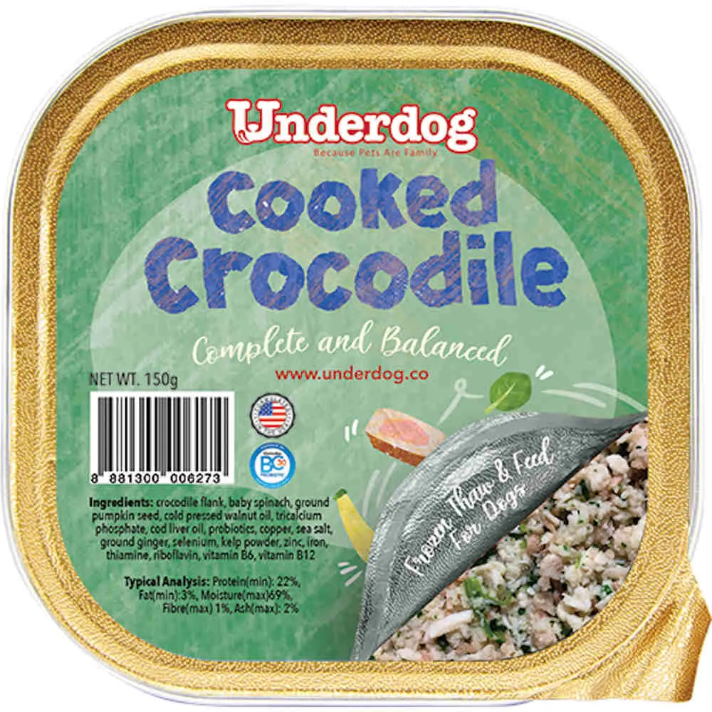 KOHE-VERSARY 8% OFF: Underdog Cooked Crocodile Complete & Balanced Frozen Dog Food 1.2kg