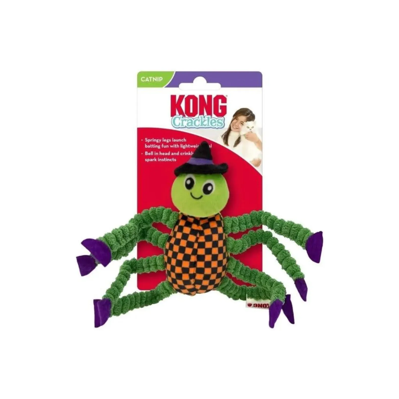 KONG Halloween Crackle Spider Cat Toy