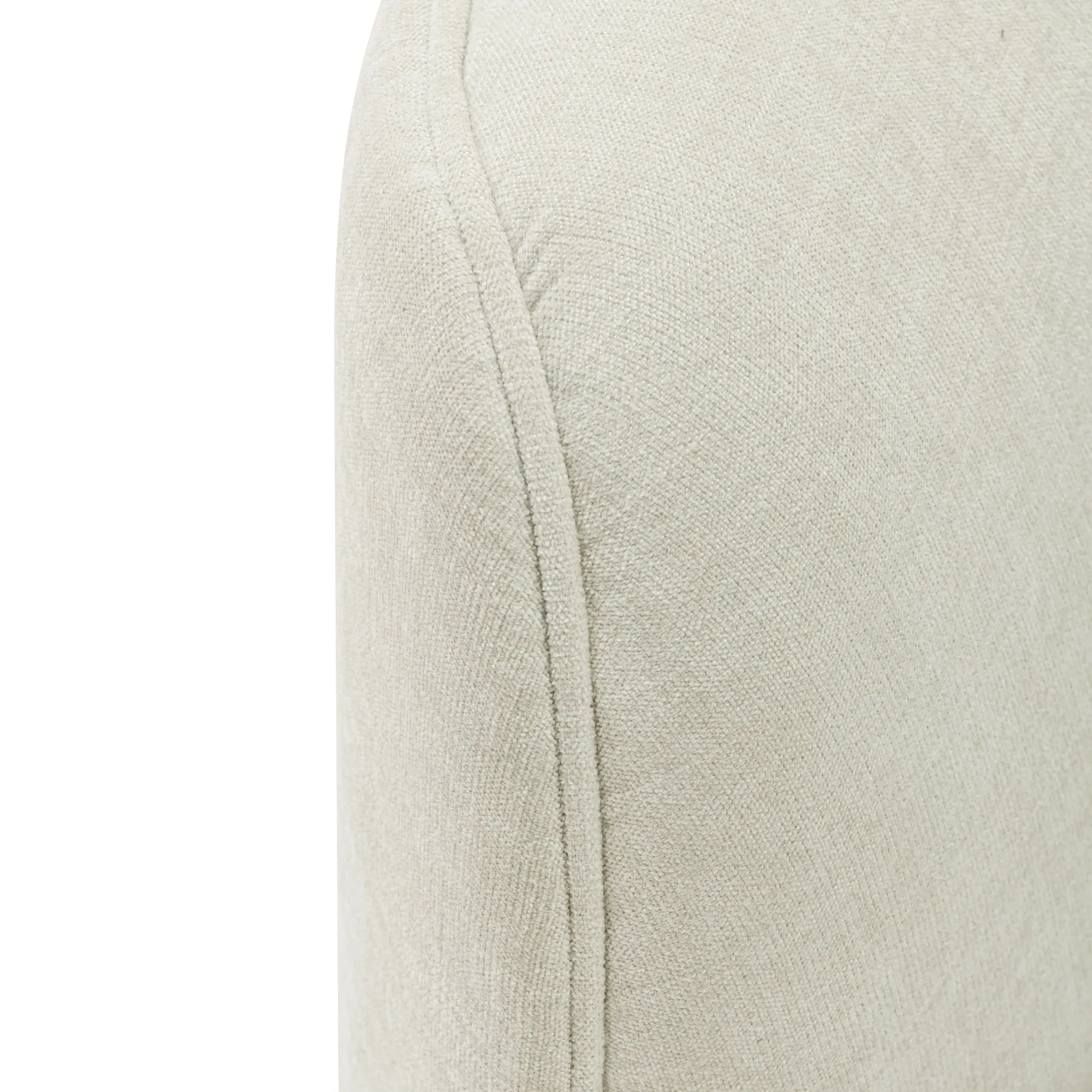 Manhattan Comfort Contemporary Daria Linen Sofa Sectional with Pillows in Ivory