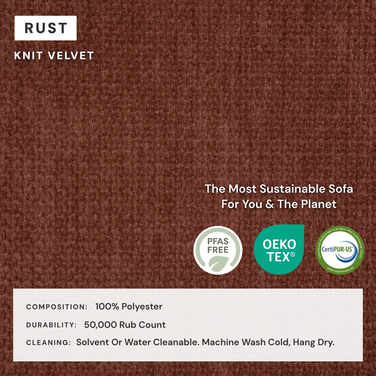 Modular Washable 6-Seater U-Sectional in Rust | Memorix  Seat | Cloud Pillow
