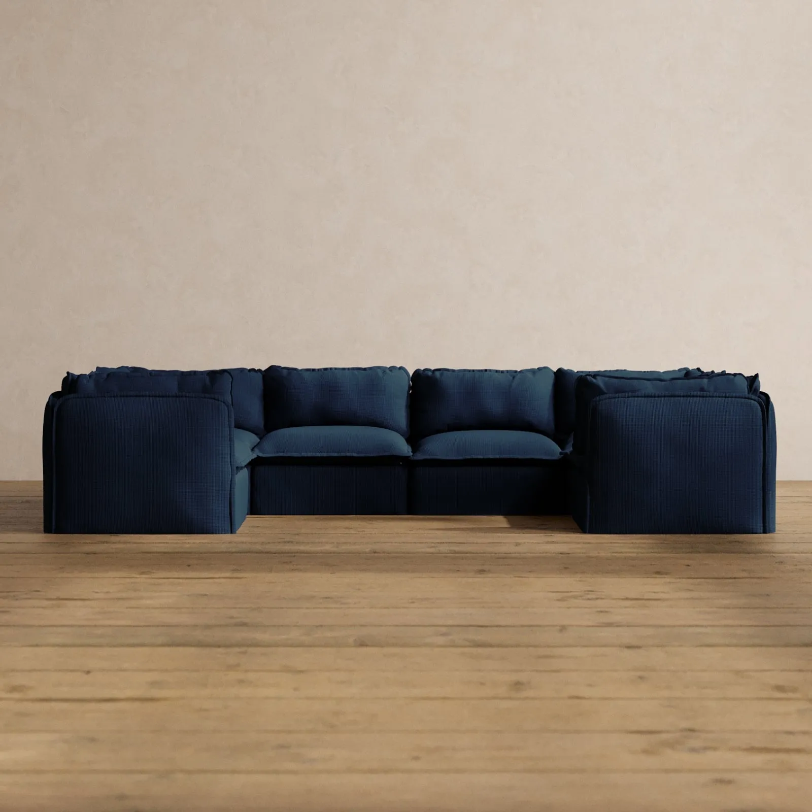 Modular Washable 6-Seater U-Sectional in Sumi | Memorix  Seat | Contour Pillow