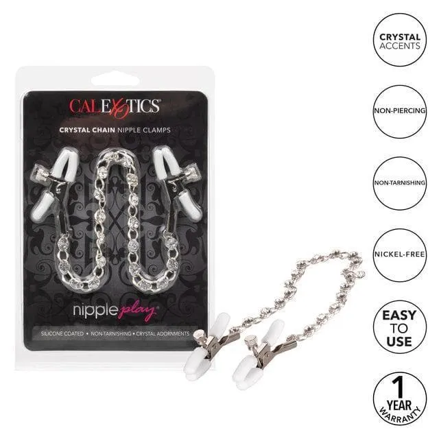 Nipple Play Crystal Chain Adjustable Nipple Clamps