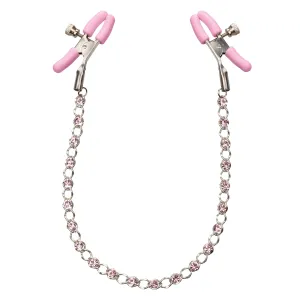Nipple Play Fully Adjustable Crystal Chain Nipple Clamps