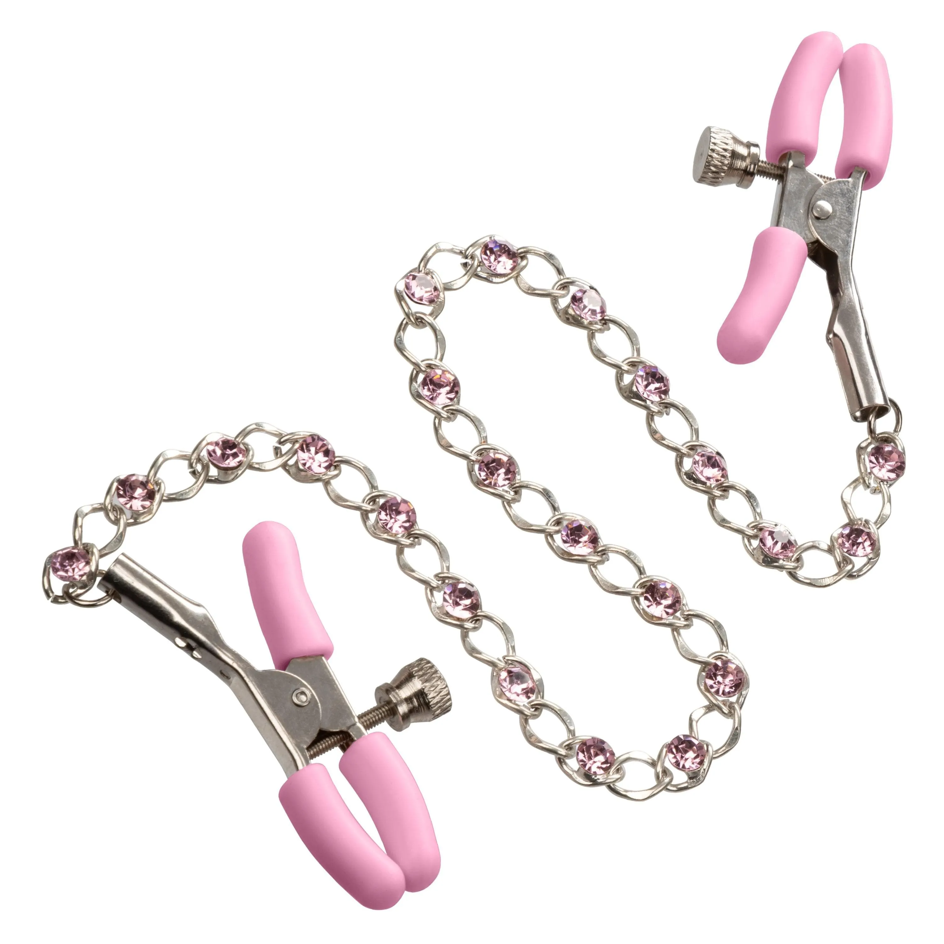Nipple Play Fully Adjustable Crystal Chain Nipple Clamps