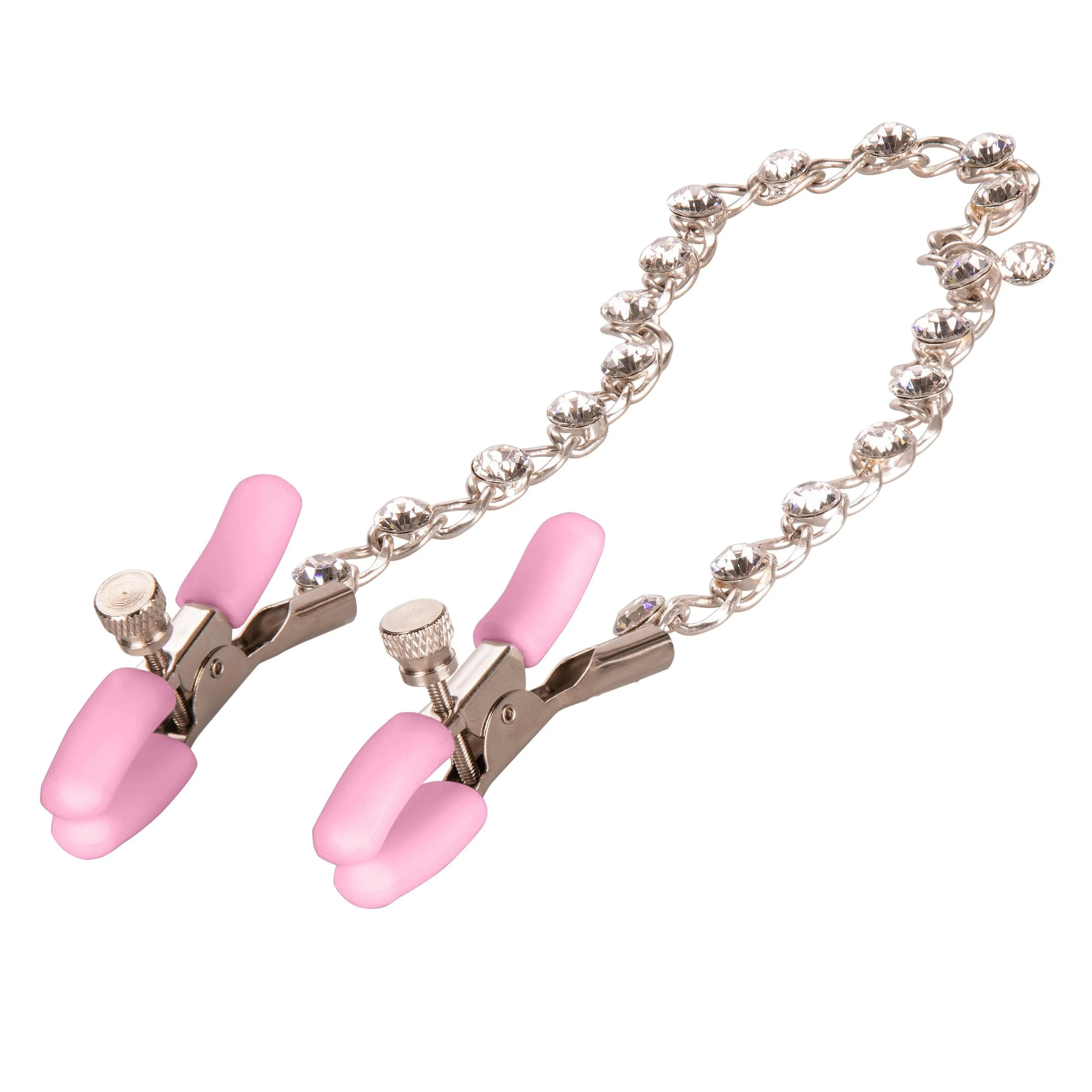Nipple Play Fully Adjustable Crystal Chain Nipple Clamps