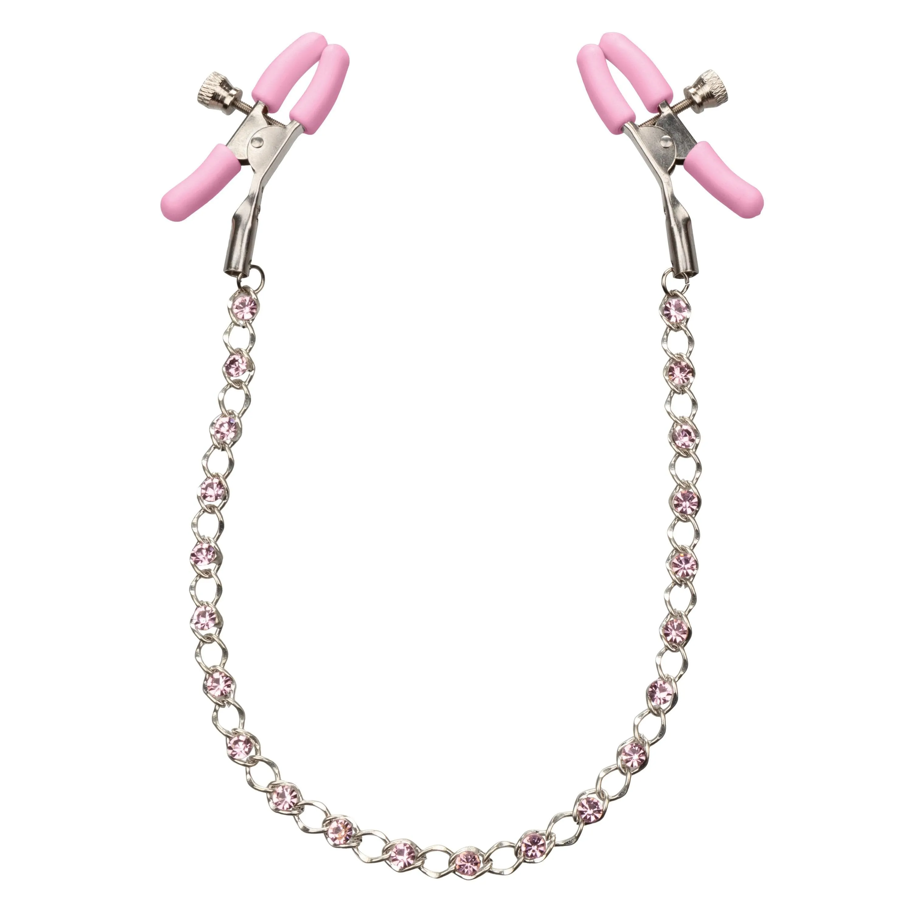 Nipple Play Fully Adjustable Crystal Chain Nipple Clamps