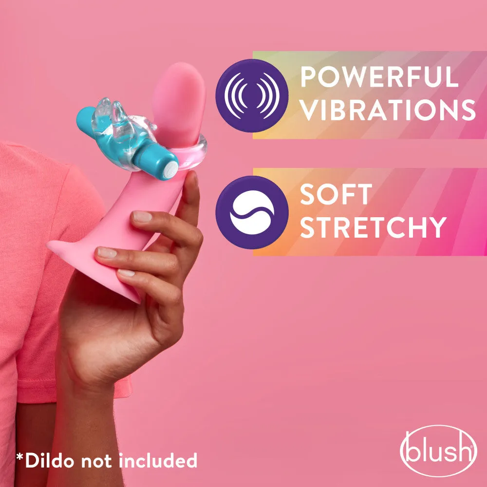 Play With Me By Blush® | Bull: Blue Vibrating Penis Ring