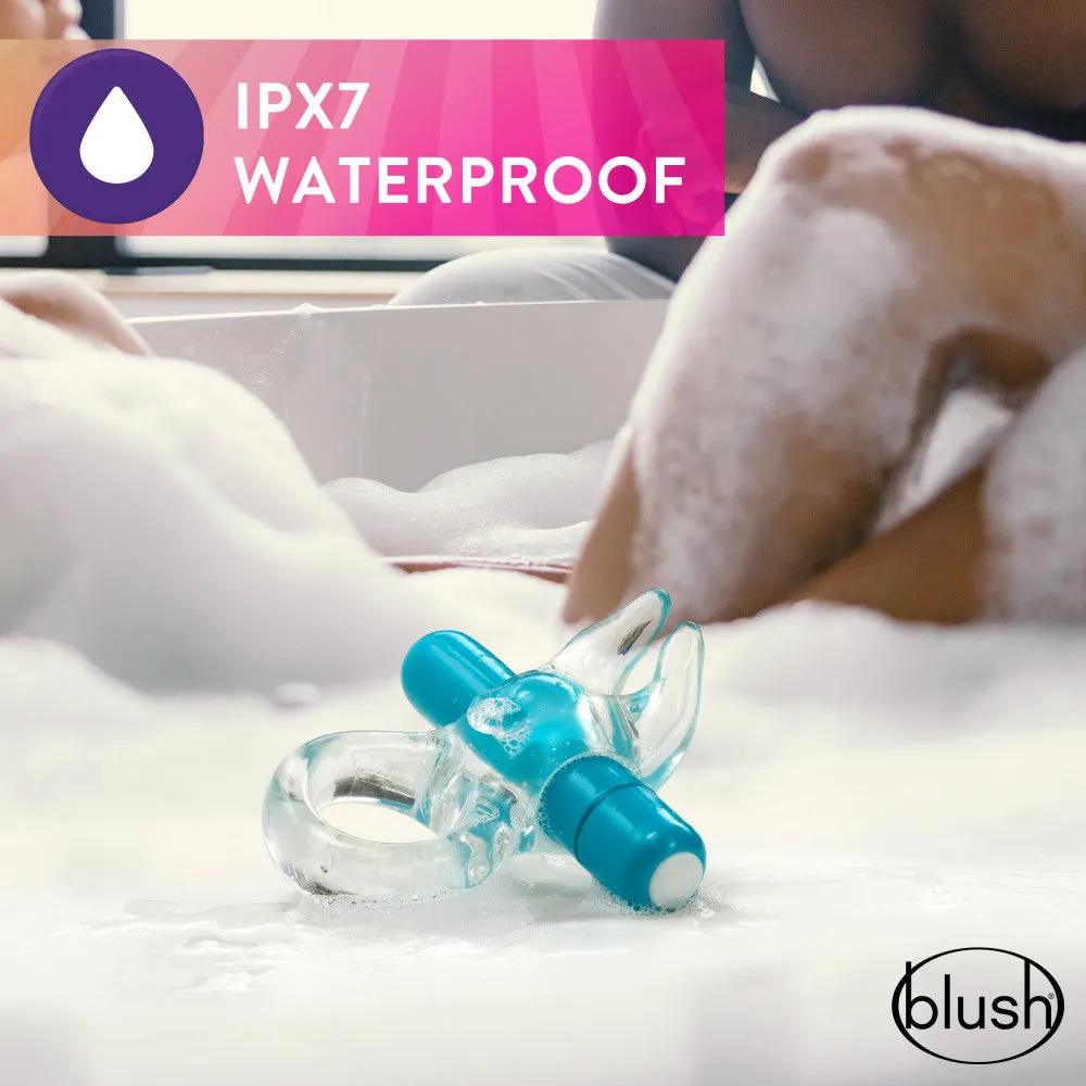 Play With Me By Blush® | Bull: Blue Vibrating Penis Ring
