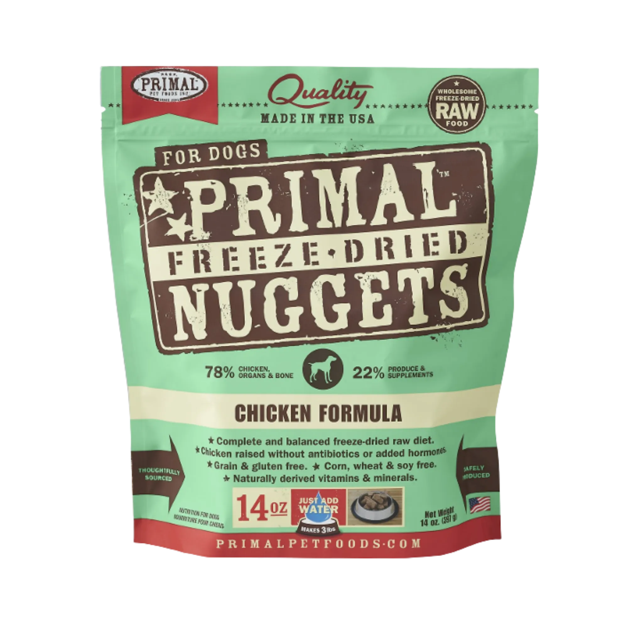 Primal Nuggets Chicken Formula Freeze-Dried Dog Food