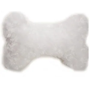 Rosette Bone Dog Pillow in White