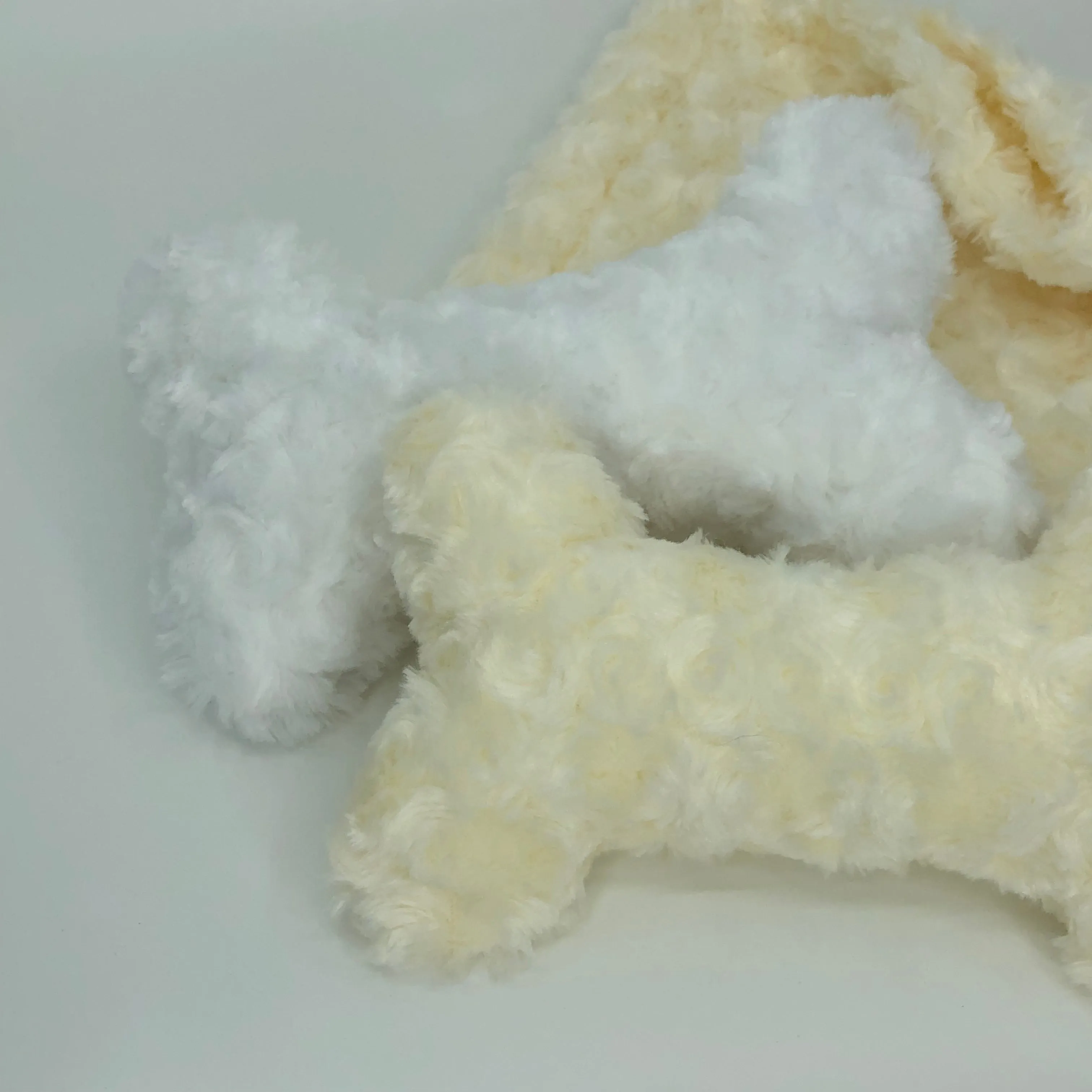 Rosette Bone Dog Pillow in White