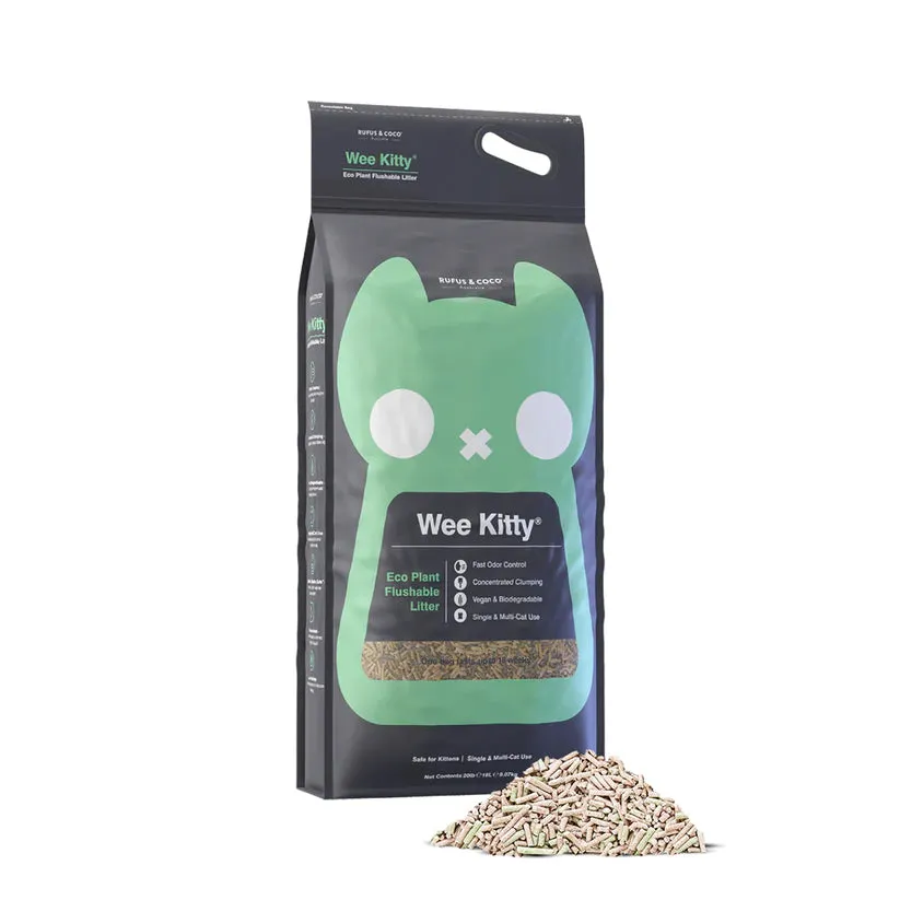 Rufus & Coco Wee Kitty Eco Plant Flushable Cat Litter