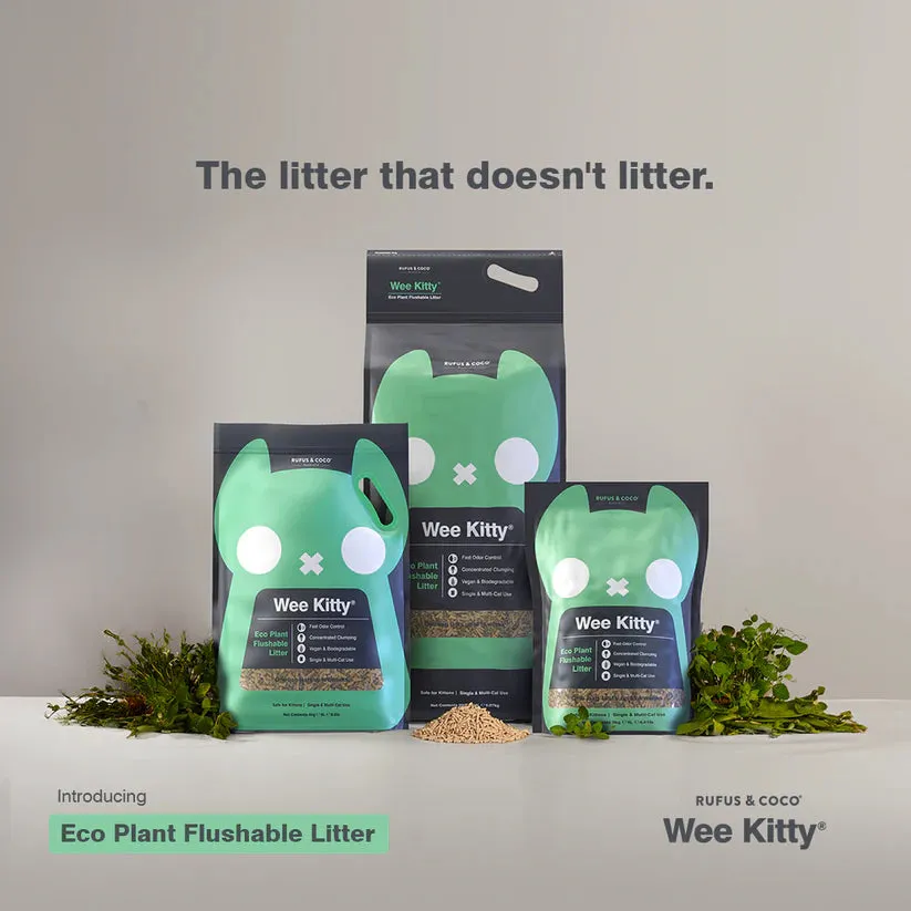 Rufus & Coco Wee Kitty Eco Plant Flushable Cat Litter