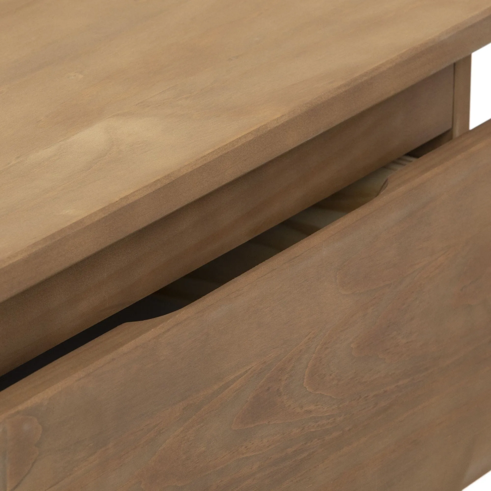 Rustic 2-Drawer Nightstand