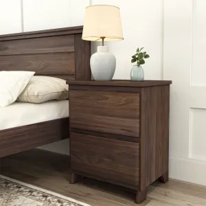 Rustic 2-Drawer Nightstand