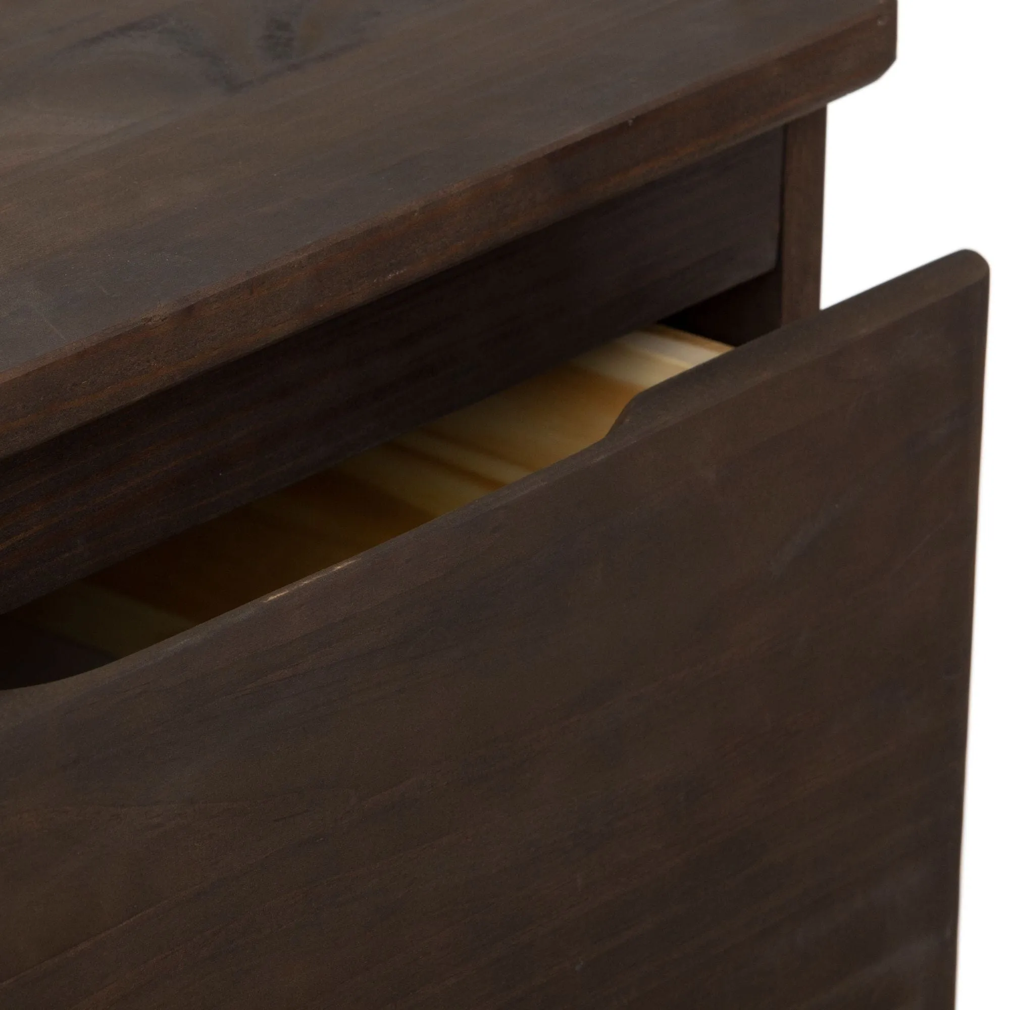 Rustic 2-Drawer Nightstand