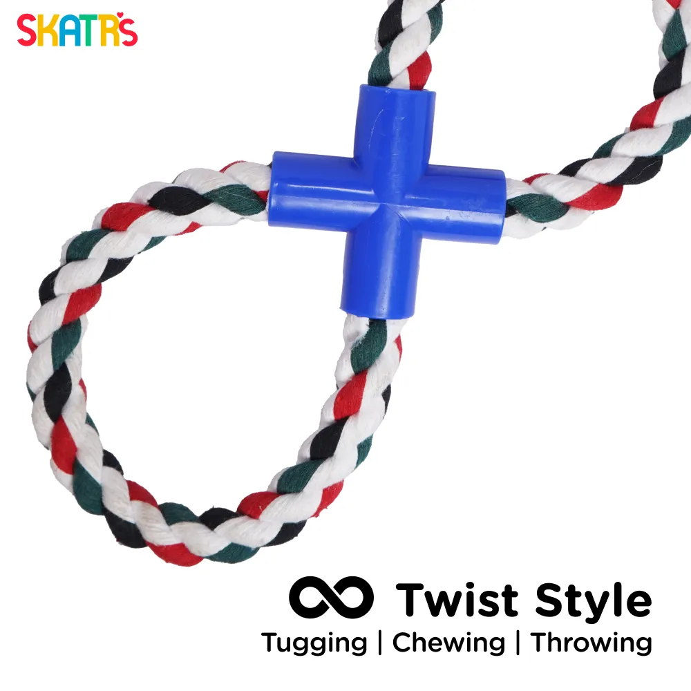 Skatrs Cotton Loop Rope Tug Toy for Dogs and Cats