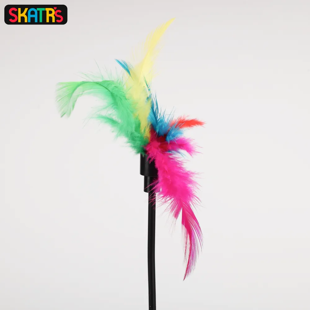 Skatrs Feather Interactive Tumbler Toy for Cats (Grey)
