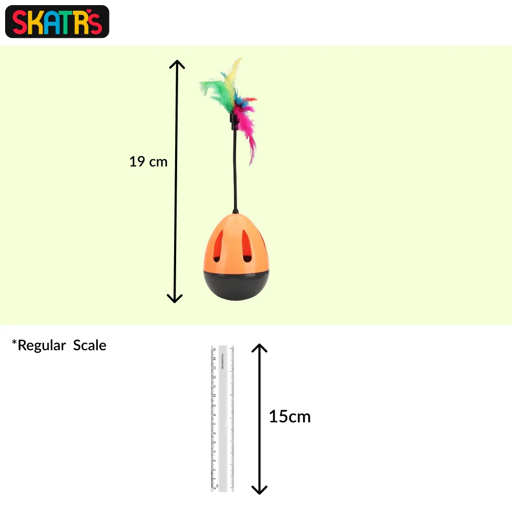 Skatrs Feather Interactive Tumbler Toy for Cats