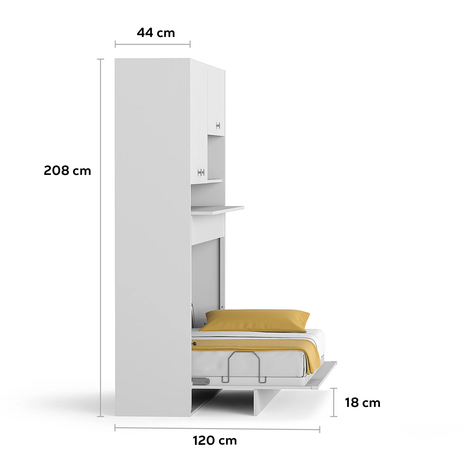 Spazio Nitro Single Wall Bed with Secret Desk